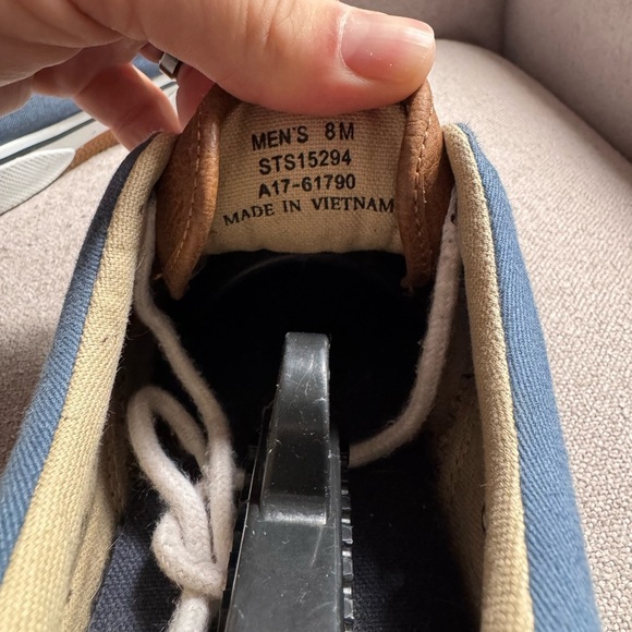 Sperry Top Sider STS15294 Navy Blue Canvas Memory Foam Shoes Mens Size 8M - Picture 7 of 7